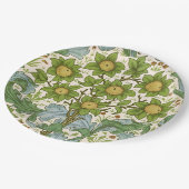 William Morris Orchard Grüne Blumenkunst Pappteller (Schrägansicht)