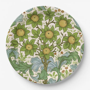 William Morris Orchard Grüne Blumenkunst Pappteller