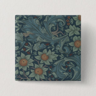 William Morris Orchard Pattern Art Button