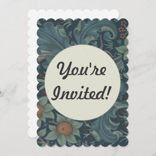 William Morris Orchard Pattern Art Einladung (Vorne/Hinten)