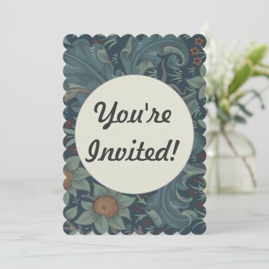 William Morris Orchard Pattern Art Einladung (Stehend Vorderseite)