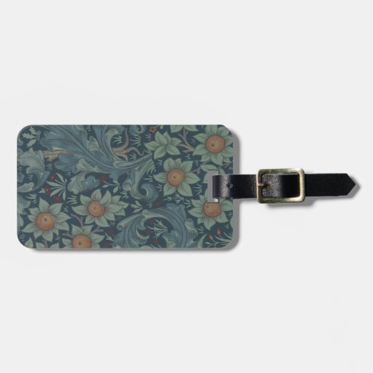 William Morris Orchard Pattern Art Gepäckanhänger (Vorderseite horizontal)