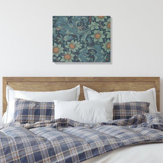 William Morris Orchard Pattern Art Leinwanddruck (Insitu (Schlafzimmer))