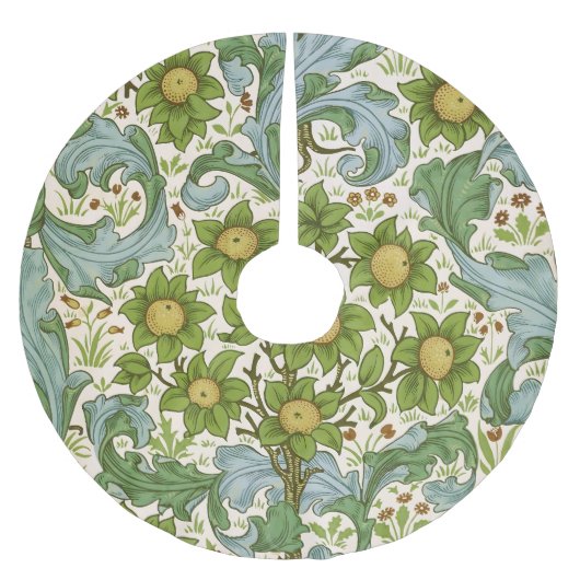 William Morris' Orchard Pattern Art Nouveau Polyester Weihnachtsbaumdecke (Vorderseite)