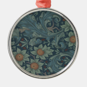 William Morris Orchard Pattern Art Silbernes Ornament