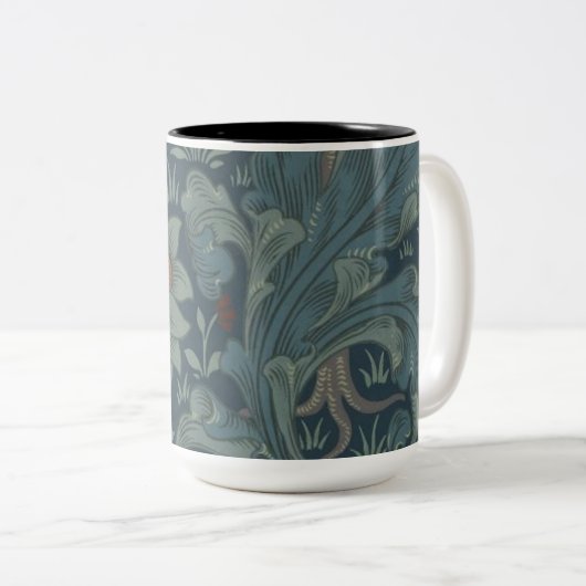 William Morris Orchard Pattern Art Zweifarbige Tasse (VorderseiteRechts)