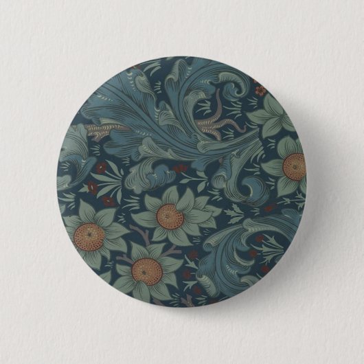 William Morris Orchard Pattern Wallpaper Button (Vorderseite)