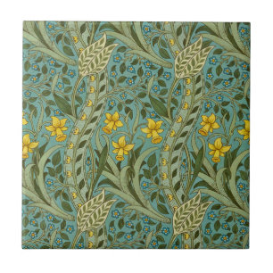 William Morris Osterglocken Blumenmuster Klassiker Fliese