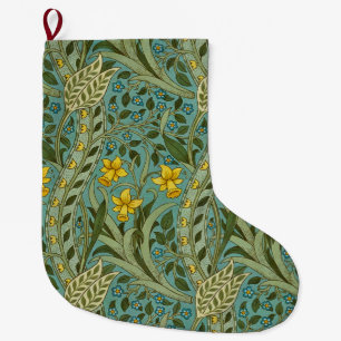 William Morris Osterglocken Blumenmuster Klassiker Großer Weihnachtsstrumpf