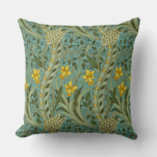 William Morris Osterglocken Blumenmuster Klassiker Kissen
