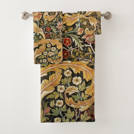 William Morris Owl an Acanthus Badhandtuch Set (Insitu)