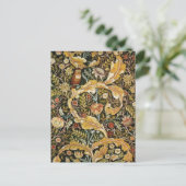 William Morris Owl an Acanthus Postkarte (Stehend Vorderseite)