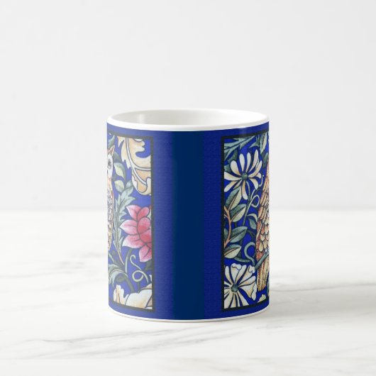 William Morris Owl Tapestry, Beige und Cobalt Blue Kaffeetasse (Mittel)