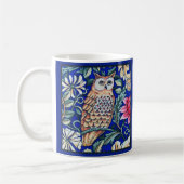 William Morris Owl Tapestry, Beige und Cobalt Blue Kaffeetasse (Links)
