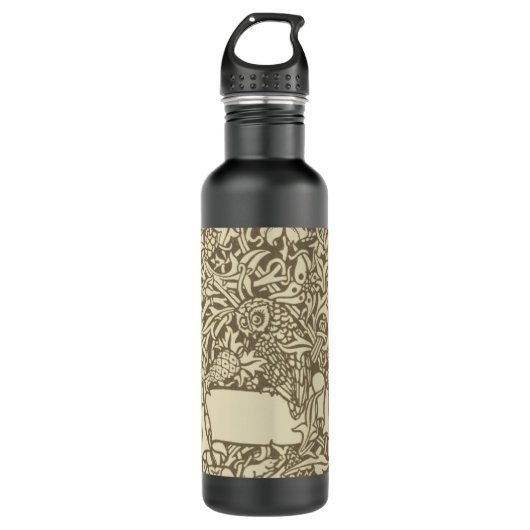 William Morris Owl Vintages Design Edelstahlflasche (Vorderseite)