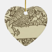 William Morris Owl Vintages Design Keramikornament (Hinten)