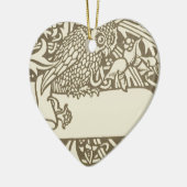 William Morris Owl Vintages Design Keramikornament (Links)