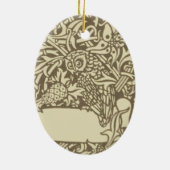 William Morris Owl Vintages Design Keramikornament (Hinten)