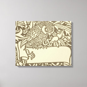 William Morris Owl Vintages Design Leinwanddruck