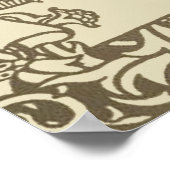 William Morris Owl Vintages Design Poster (Ecke)