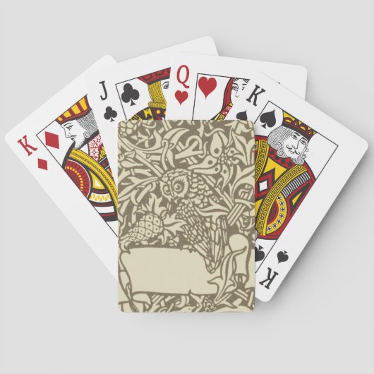 William Morris Owl Vintages Design Spielkarten (Rückseite)