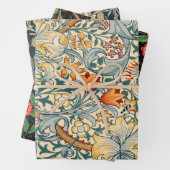 William Morris Pack 3 Wrapping Paper Sheets Geschenkpapier Set (Beispiel)