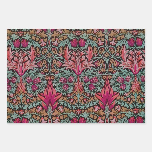 William Morris Pack 4 Wrapping Paper Sheets Geschenkpapier Set (Vorderseite 2)
