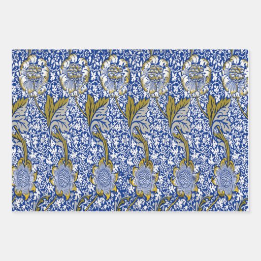 William Morris Pack 5 Packpapier Blätter (Vorderseite 3)
