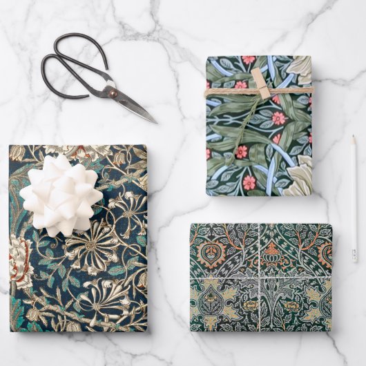 William Morris Pack 7 Geschenkpapier Set (Vorderseite)