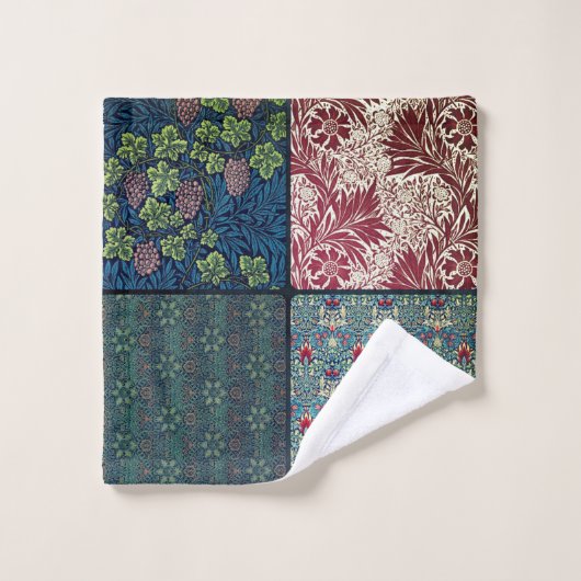 William Morris Patch Art Nouveau    Badhandtuch Set (Waschlappen)