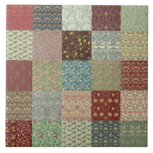 William Morris Patchwork-Quilt-Keramik Fliese