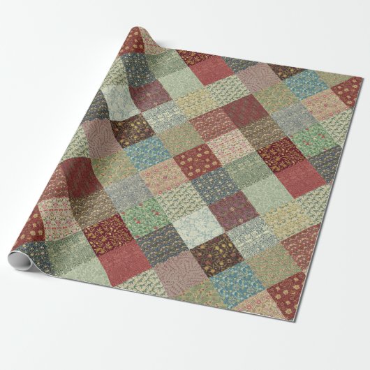 William Morris Patchwork-Quilt-Papierverpackung Geschenkpapier (Ungerollt)