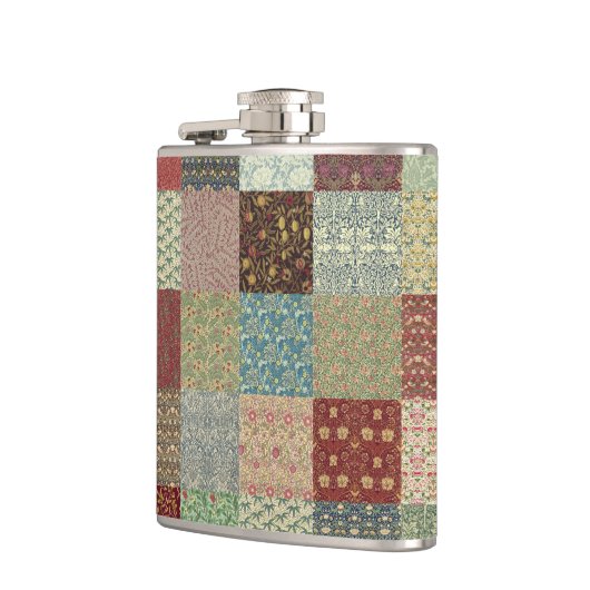 William Morris-Patchwork-Steppdecke Flachmann (Links)