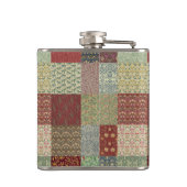 William Morris-Patchwork-Steppdecke Flachmann (Rückseite)