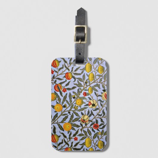 William Morris pattern, Fruit, Gepäckanhänger (Vorderseite Vertikal)