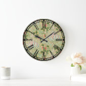 William Morris Pattern Wall Clock Große Wanduhr (Zuhause)