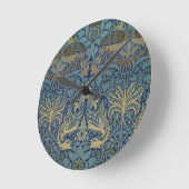 William Morris Peacock and Dragon Runde Wanduhr (Winkel)