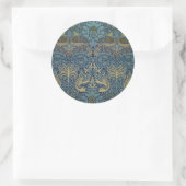 William Morris Peacock and Dragon Runder Aufkleber (Tasche)