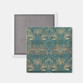 William Morris Peacock and Dragon Textile Design Magnet (Vorderseite/Rückseite)