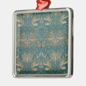 William Morris Peacock and Dragon Textile Design Silbernes Ornament (Links)