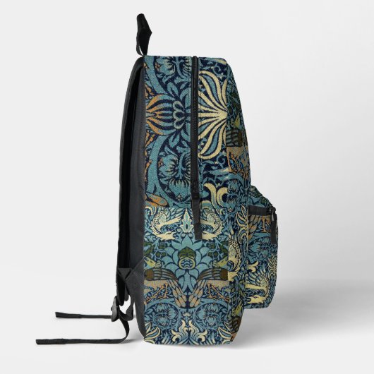 William Morris Peacock and Dragon Woven Design Bedruckter Rucksack (Links)