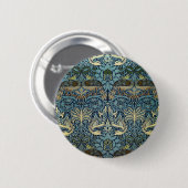 William Morris Peacock and Dragon Woven Design Button (Vorne & Hinten)