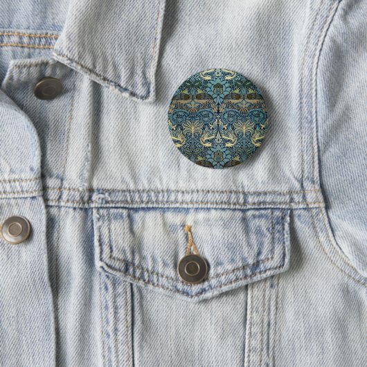 William Morris Peacock and Dragon Woven Design Button (Beispiel)