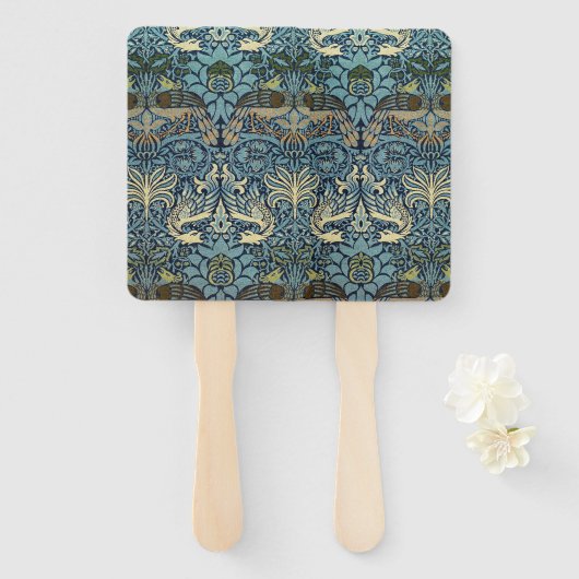 William Morris Peacock and Dragon Woven Design Fächer (Vorne und Hinten)