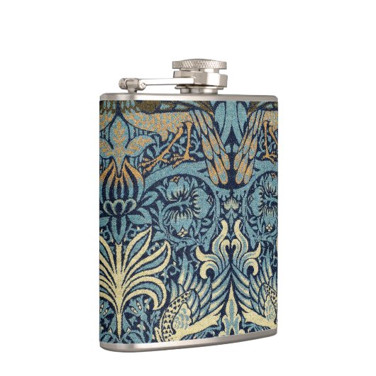 William Morris Peacock and Dragon Woven Design Flachmann (Rechts)