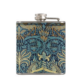 William Morris Peacock and Dragon Woven Design Flachmann (Rückseite)