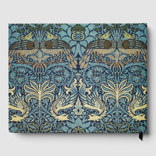 William Morris Peacock and Dragon Woven Design Gästebuch (Rückseite)
