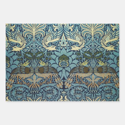 William Morris Peacock and Dragon Woven Design Geschenkpapier Set (Vorderseite 2)