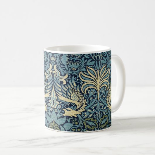 William Morris Peacock and Dragon Woven Design Kaffeetasse (VorderseiteRechts)