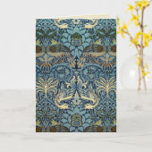 William Morris Peacock and Dragon Woven Design Karte (Gelbe Blume)